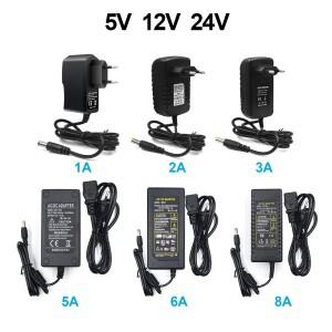 LED 전원 공급 어댑터  5V  12V  2A  3A  5A  8A  10A  EU  US  AU  UK 플러그 변압기  110V  220V  AC to