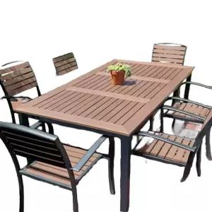 야외용 테이블세트 나무 식탁 편의점 야외 테라스 원목 정원