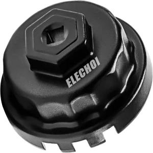 ELECHOI 64mm 14 플루트/4 슬롯 오일 필터 캡 렌치 제거 도구 소켓 도요타 렉서스 사이온 차량과 호환되는
