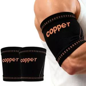 JIQUD 이두근 건염 브레이스 및 을 위한 압박 슬리브 구리 주입 3D 니트트리셉 남녀 상완 지지