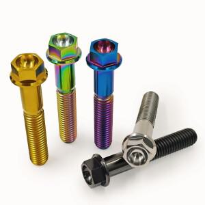 티타늄 볼트 M6 / M8 육각 머리 나사 자전거 MTB 바이크 오토바이 경량 패스너