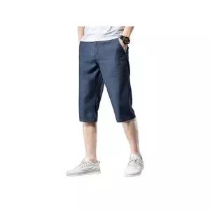 남성용 청반바지 칠부 청바지 여름 루즈핏 스트레이트 슬림 바지 반 팔부 캐주얼 CH1