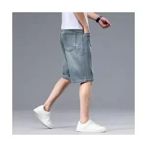 남성용 청반바지 프리미엄 칠부 데님 반바지 여름 슬림핏 박시 일자 스판 쿨링 CH1