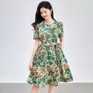 쉬폰 여성원피스 프렌치 플라워 프린팅 OP1