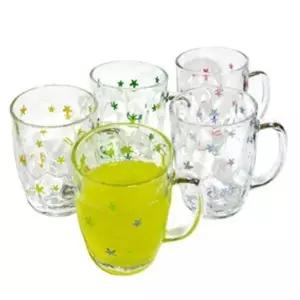 마린 스타일 유리 머그컵 300ml 음료컵 찻잔 세트 5개