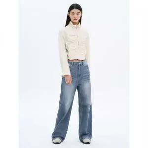 에잇세컨즈 강워싱 롱와이드 경량데님 블루 421542