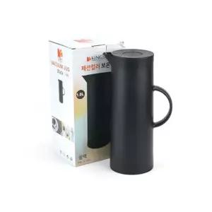 내부유리 진공 보온 물병 1L 블랙 스텐물통 보틀 보온물병 보냉물병 업소용물병