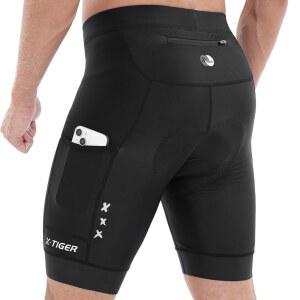 지퍼 포켓이 산악 남성용 TIGER 자전거 방지 반바지 있는 사이클링 다리 미끄럼 라이딩