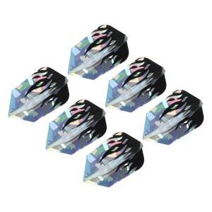 파티킬 슬림 다트 비행, 스틸 팁 다트와 소프트 다트를 위한 6팩 PET 독특한 디자인 액세서리, 블랙 실버