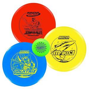 디스크 골프 드라이버, 미드레인지, 퍼터 DX 발키리, 인베이더, 마코3 및 미니 초보자용 이노바 세트 3팩 u2013 스타터