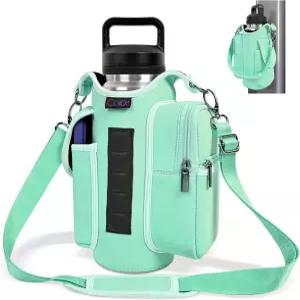휴대폰 포켓과 어깨끈이 있는 컬러 마그네틱 짐 가방 물병 캐리어 홀더 5 내장 자석 액세서리 정리함 슬링