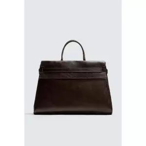 ZARA 자라 레더 핸드백 - 브라운 750368