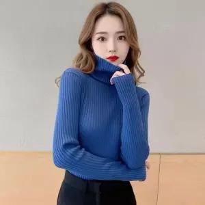 여성 기모 목폴라 티셔츠 골지 슬림핏 겨울 이너 폴라티 목티