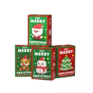 크리스마스 나노 블럭 12개 세트 미니 블록 장난감 학교 답례품 판촉물 단체 선물