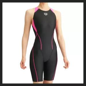 수영장 수영복 일본 수입 아레나 세련된 강습용 솔리드 라인포인트 여성5부 여자반전신BKPK 기능성소재