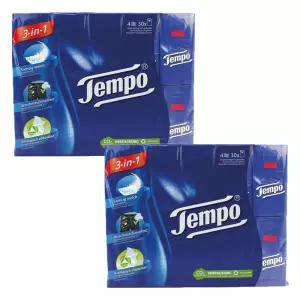 템포 휴지 티슈 휴대용 4겹 10매 30개X2개(600매) 행키 포켓 독일제조