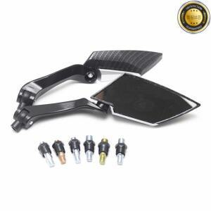 2PCS 오토바이 백미러 8mm 10mm 사이드 헬기 여행을위한 범용 스쿠터 전자 자전거