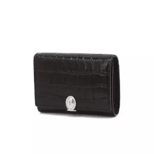 질스튜어트 JILLSTUART [AVENUE][지폐수납가능] 블랙 크로커 엠보 가죽 3단 반지갑 JAWA5F801