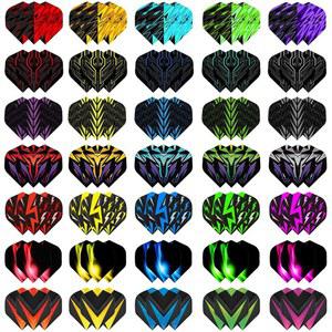 다트 플라이트 105피스(35개의 유니크 세트), 100마이크론 PET, 알루미늄 및 PVC 샤프트용 유니버설 핏, 스틸 소프트 팁 다트용, 7가지 디자인의 프리미엄 토너먼트 품질