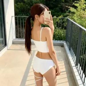 수피 여성용 별체 수영복 바캉스 온천 삼각 풍기 바캉스룩 비치웨어 JEN1