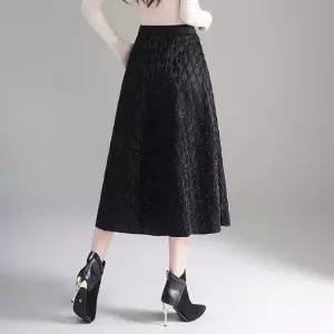 픽토 여사친 치마 가을 쉬폰 플리츠 A라인 허리밴딩 슬림핏 젠3