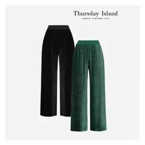 써스데이아일랜드Thursday Island 벨벳 밴딩 와이드 팬츠T236MPT134W2305089