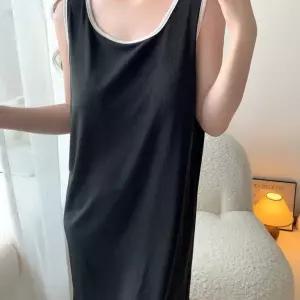 수피 스커트 롱 여름 커플 잠옷 슬립 패드 라운드 얇은 나시 잠옷세트 베이직 대방 편안한 JEN1