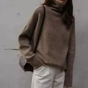 포근한 하이넥 긴팔 티셔츠 여성 목폴라 캐주얼 보온 이너티