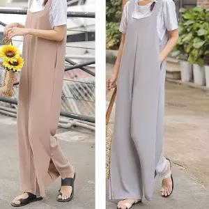 여름 여성 데일리 민소매 와이드 점프수트 오버롤 IGq7+4foX