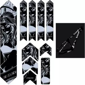 시우케 자전거 프레임 가드 반사 스티커 산악 스크래치 방지 프로텍터 탈착식 도로 접착 커버