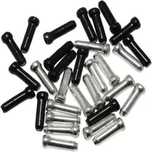 ZYAMY 30pcs MTB 자전거 브레이크 케이블 팁 시프터 내부 와이어 엔드 캡 크림프(블랙 15pcs + 실버 15pcs)