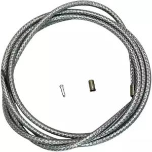 자전거 브레이크 케이블 와이어 - 172cm(68인치) 땋은 은색 스테인리스 스틸 내부 케이블(엔드 캡 및 페룰
