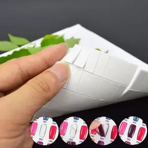 노버라이프 780PCS 네일 아트 거짓 팁 양면 스펀지 접착 테이프 미리 자르는 자가 폼 스트립 디자인 젤