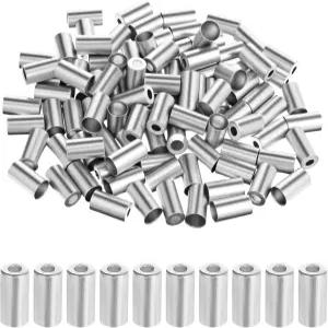 QfwdfcTrenz 100개 5mm 자전거 브레이크 케이블 하우징 페룰 엔드 캡 크림프 시프터 와이어 액세서리 부품