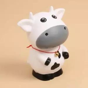 [문구/오피스] 인테리어 소품 카우 저금통 대형 흰색 장식품