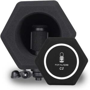 마이크 팝 필터 윈드 실드 어쿠스틱, 레코드 스튜디오 사운드 흡수 폼 보컬 아이솔레이션 볼