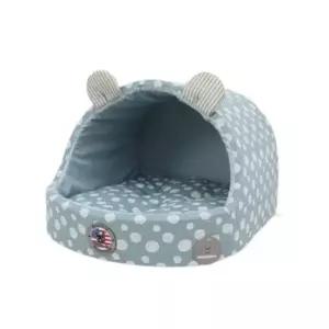 [반려] 강아지 동글 하우스 블루 중형 1P 고양이 방석 숨숨집