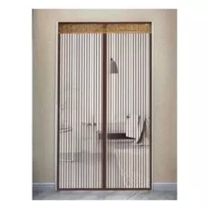 스트라이프 문모기장(브라운) (90x200cm) 현관모기장