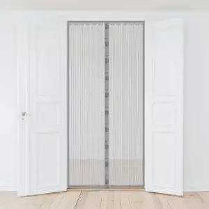 문방충망 원터치 대문 사각 자석 미세 방충망 그레이