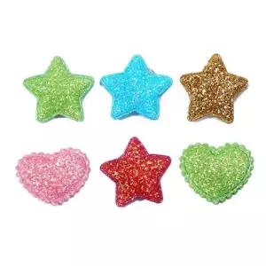 애완헤어핀 강아지헤어핀 똑딱이 20개입 1판 랜덤발송 반짝이