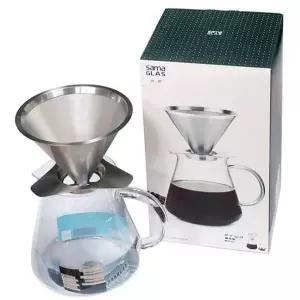 여과형 커피 드리퍼 핸드 서버 800ml 포트 필터 용기