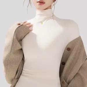 포근한 기모 안감 반폴라 니트 4컬러 데일리 반목 스웨터 겨울