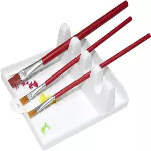 4 슬롯이 있는 RAYYXP 페인트 브러시 홀더 책상 휴식 수채화 정리함 디스플레이 스탠드 아크릴 유화 보관함