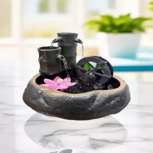 미니 실내분수 물소리 사무실 인테리어 달항아리 거실 조경 폭포 흐름 분수대