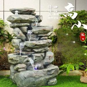 돌수반 물레방아 흐름 폭포 어항 수차 조경 물소리 암석 미니분수대 분수와 모형