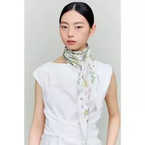 [NS홈쇼핑]DCSC6E331IV 닥스 [봄신상] 아이보리 플라워 프린트 마름모 스카프..