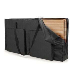 DSLEAF 콘홀 휴대용 케이스, 4피트 x 2피트 레귤레이션 사이즈, 패딩 숄더 스트랩과 더블 슬라이드 지퍼가 있는 튼튼한 600D 보드 가방, 전용 가방