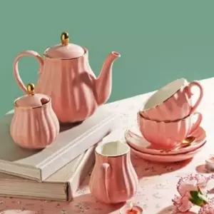 주전자냄비 주전자냄비 핑크 티팟 골드 케틀팟 보리찻잔