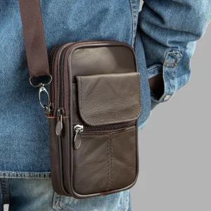 힙색 소가죽 숄더백 크로스백 벨트 핸드폰 가방 남자 CH5