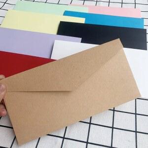 편지지 비즈니스 초대장용 빈티지 단색 서양식 봉투 청첩장 두꺼운 가와시 가죽 종이 22 11